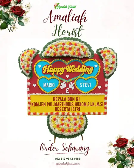 Papan Bunga Pernikahan Seloharjo