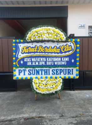Papan Bunga Duka di Seloharjo